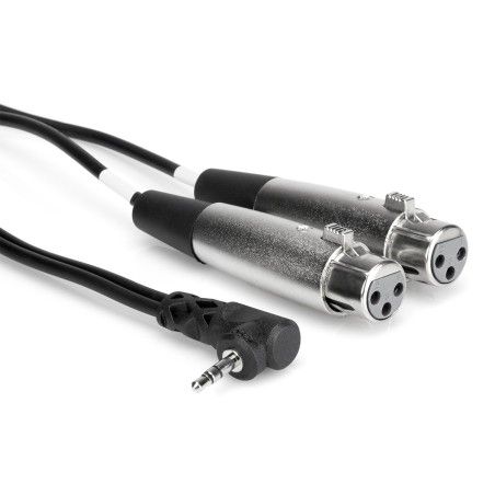 3.5 mm. 90 Derece TRS (M) - Dual XLR (F) Stereo Breakout Kablo 60 cm (CYX-402F)