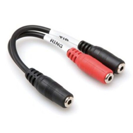 3.5 mm. TRS (F) - Dual 3.5 mm. TS (F) Stereo Breakout Kablo (YMM-379)