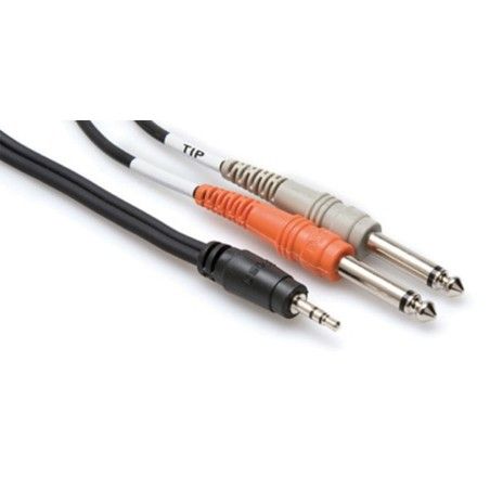 3.5 mm. TRS (M) - Dual 1/4'' TS (M) Stereo Breakout Kablo 3 m (CMP-159)